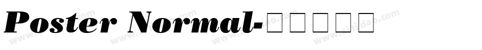 Poster Normal字体转换
